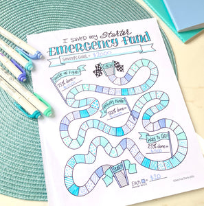 I Saved my Starter Emergency Fund Tracking Chart