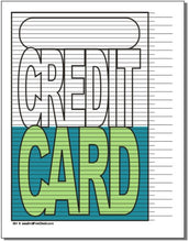 Credit Card blank Tracking Chart