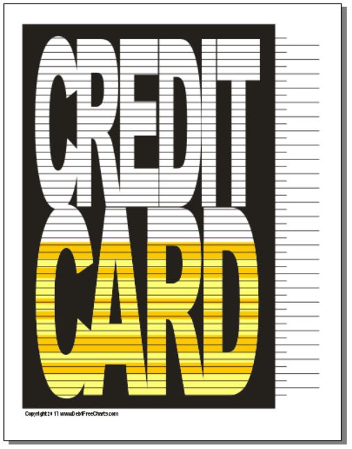 Credit Card Tracking Chart