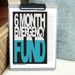 6 Month Emergency Fund Tracking Chart