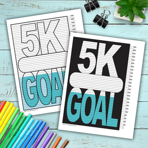 5k - 100k Goal Savings Trackers Set