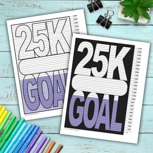 5k - 100k Goal Savings Trackers Set