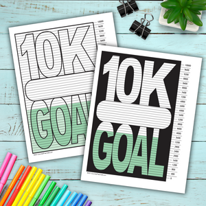 5k - 100k Goal Savings Trackers Set