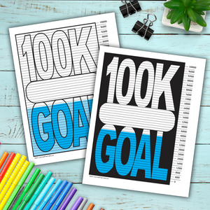 5k - 100k Goal Savings Trackers Set