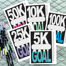 5k - 100k Goal Savings Trackers Set