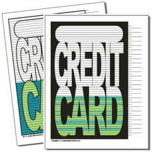 Credit Card blank Tracking Chart